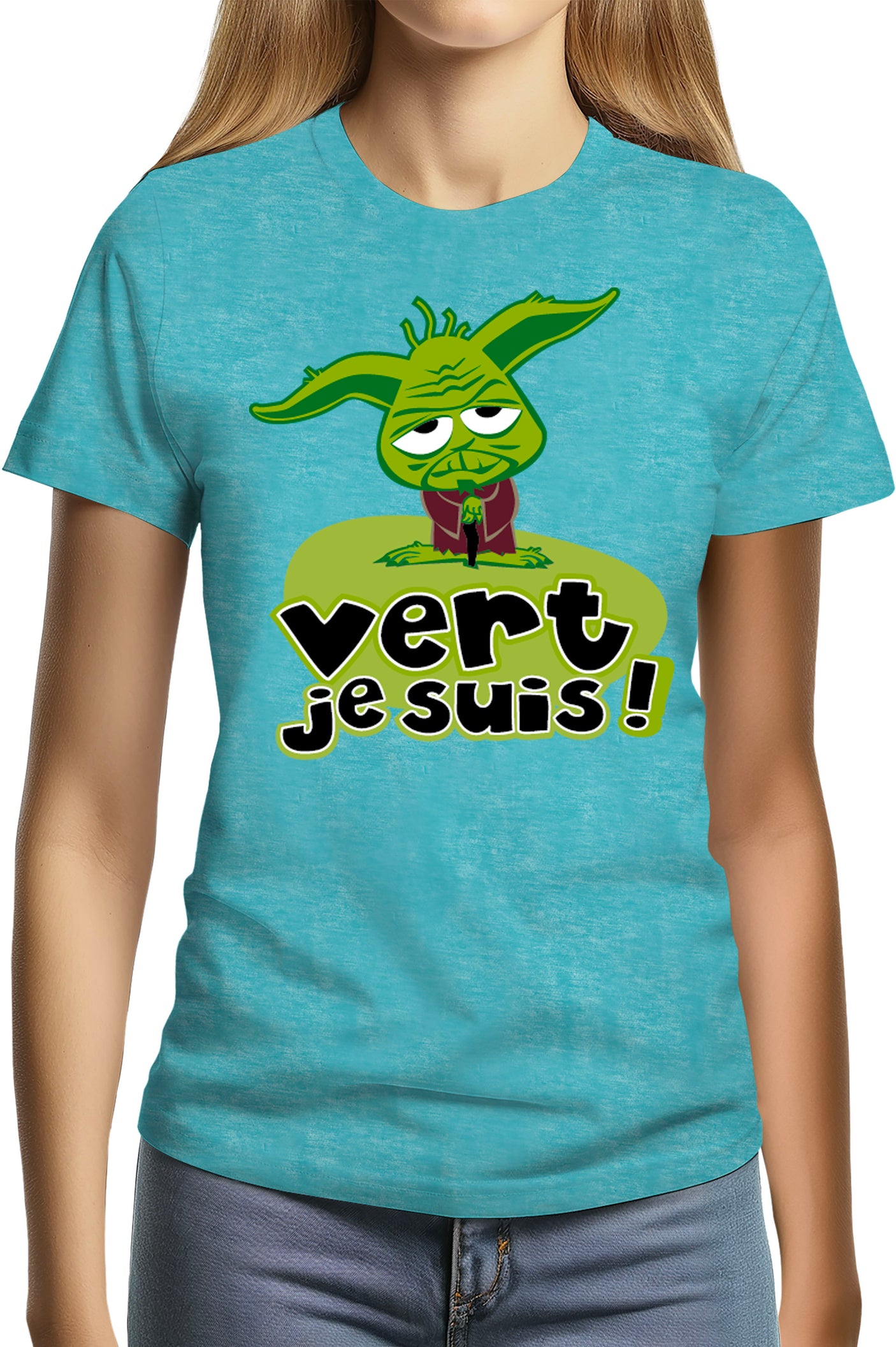 Tee-Shirt Femme Vert Je Suis