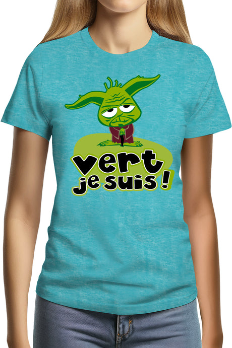 Tee-Shirt Femme Vert Je Suis