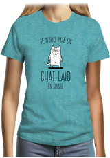 T-Shirt Femme Un chat laid en suisse