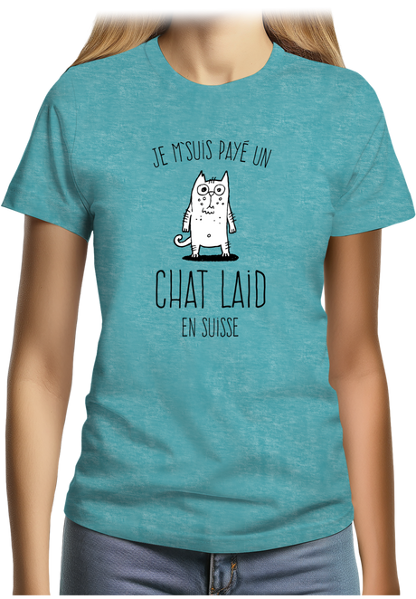 T-Shirt Femme Un chat laid en suisse