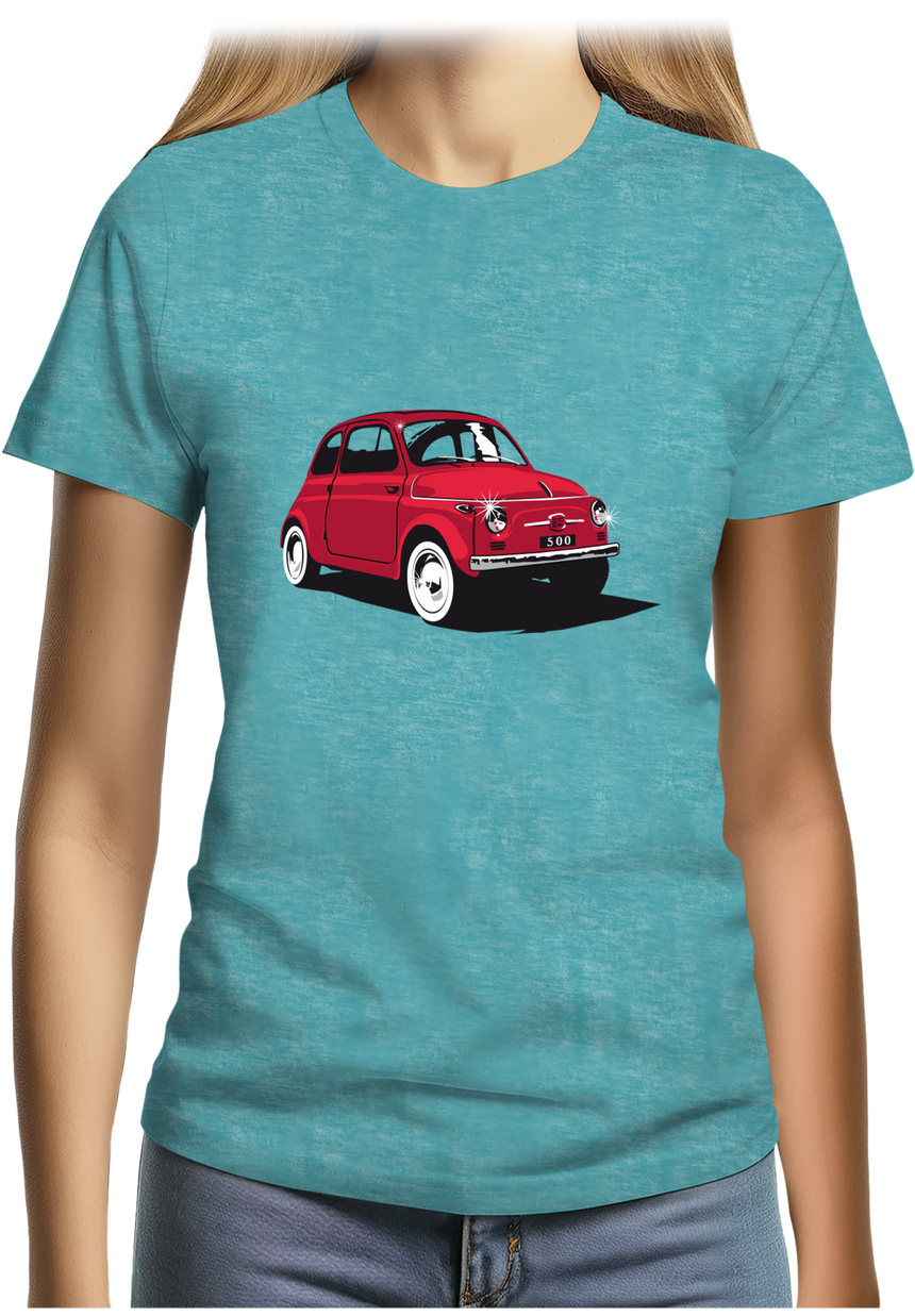 T-Shirt Femme Voiture Italienne 500 Luxe