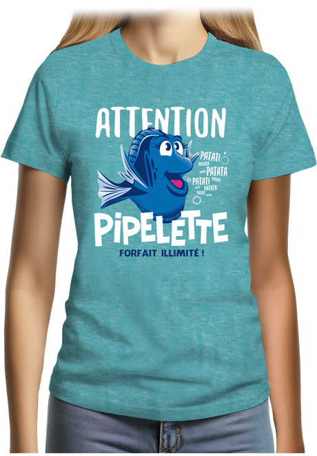 T-Shirt Femme Attention Dory poisson pipelette