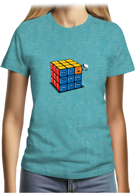 T-Shirt Femme Ruby cube avec drapeau