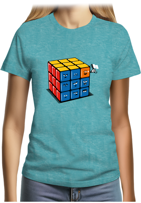 T-Shirt Femme Ruby cube avec drapeau
