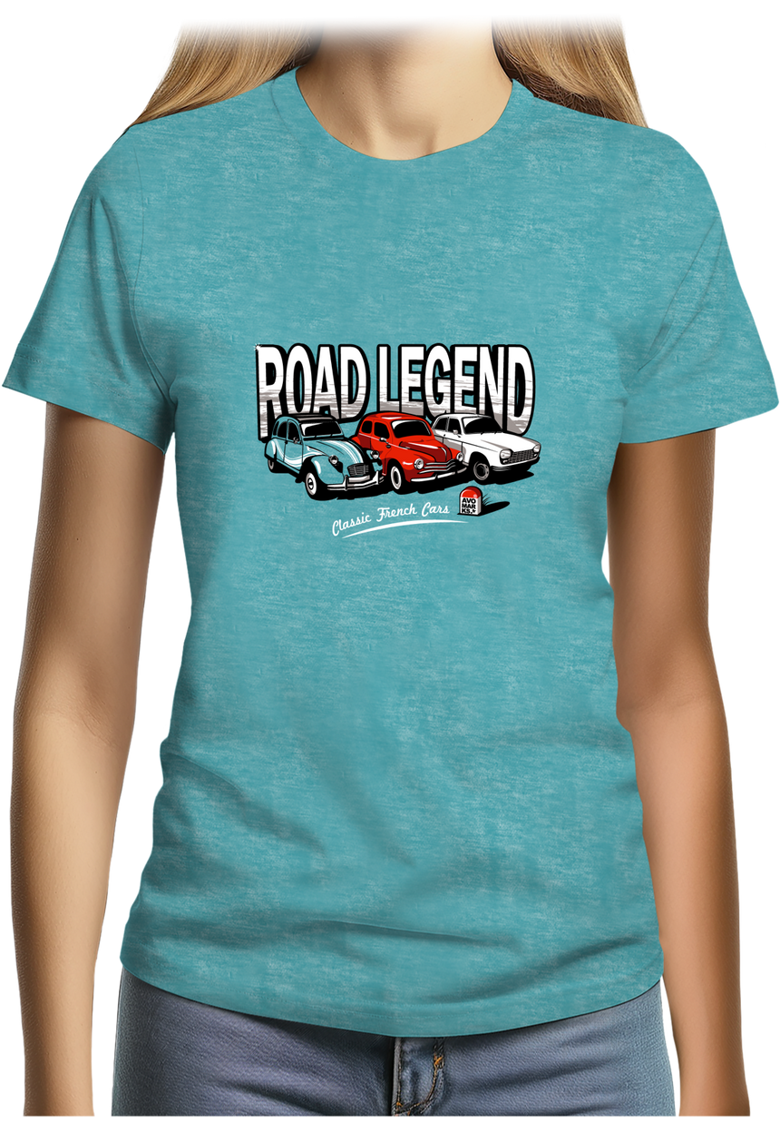 T-Shirt Femme Voiture Road Legend