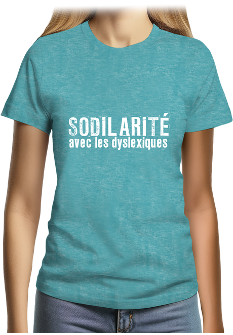 T-Shirt Femme Sodilarité avec les dyslexiques