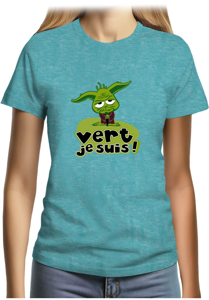 T-Shirt Femme Vert Je Suis