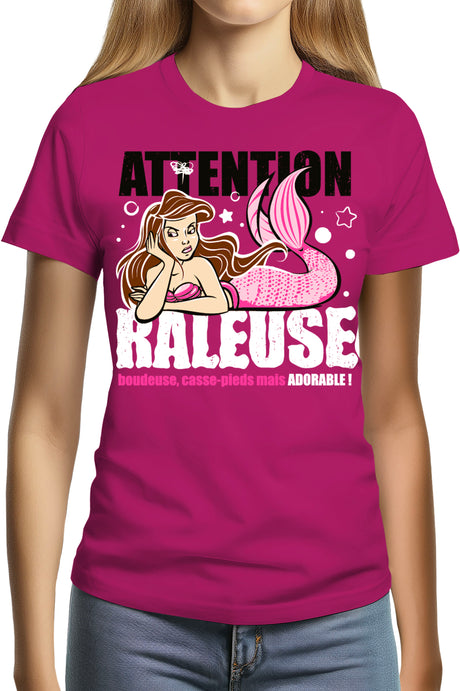 Tee-Shirt Femme Attention sirène raleuse