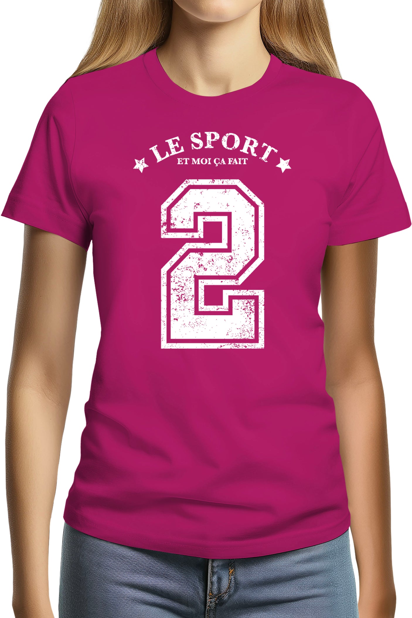 Tee-Shirt Femme Le sport et moi ça fait 2