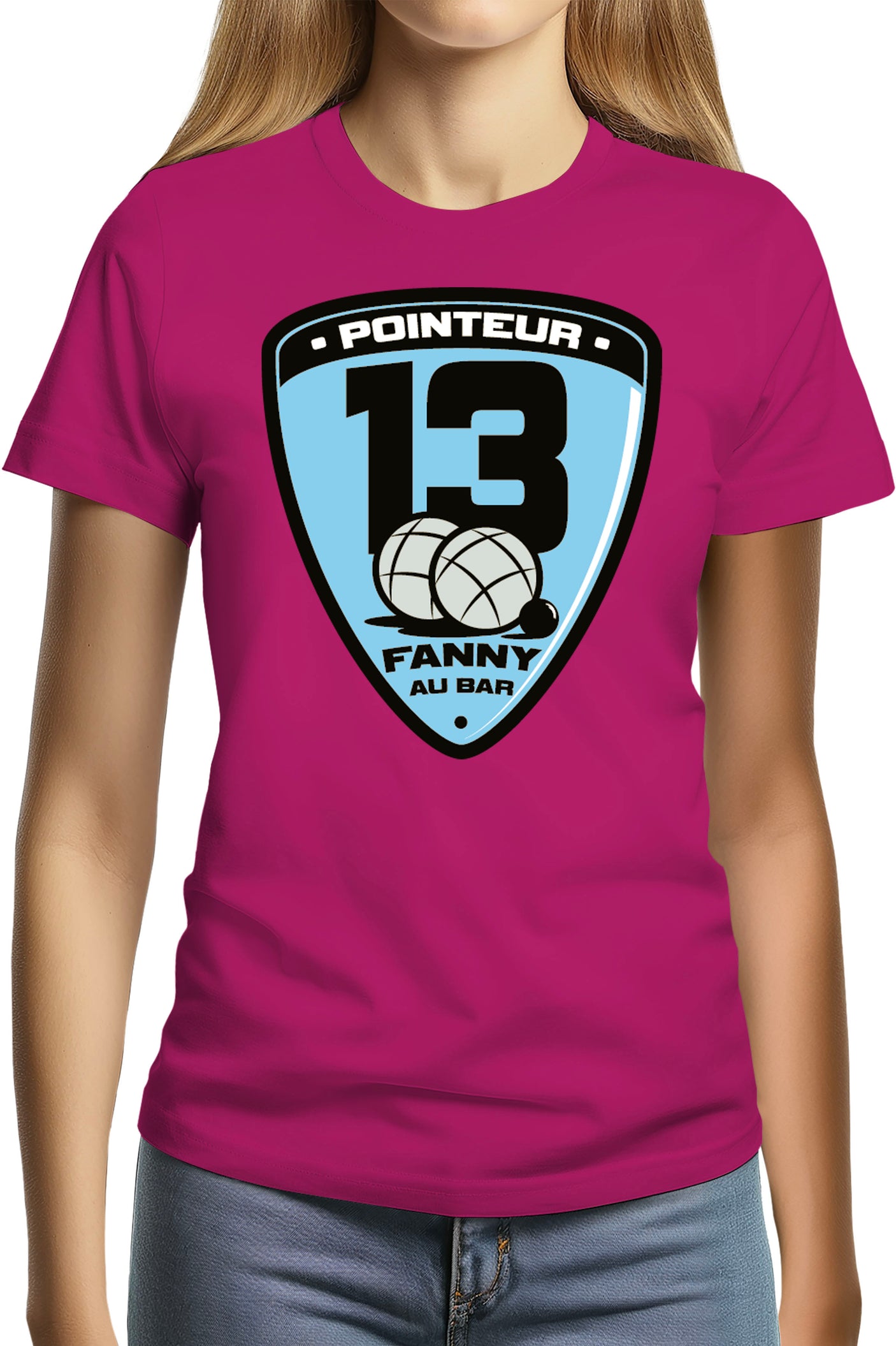 Tee-Shirt Femme Fanny au bar ... Pointeur