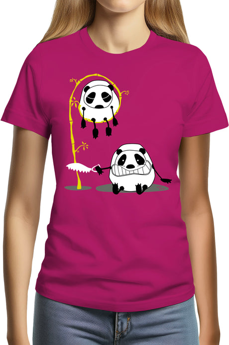 Tee-Shirt Femme Panda et bambou