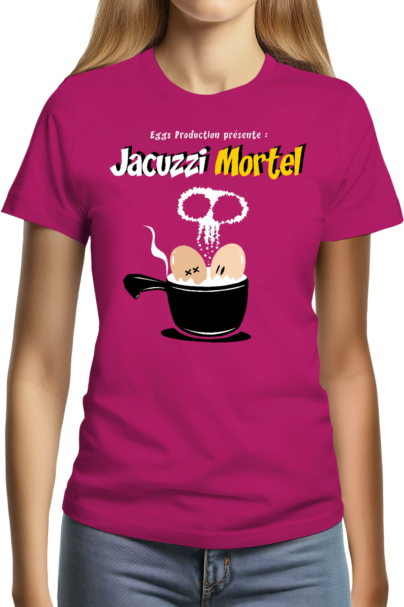 Tee-Shirt Femme Des Oeufs dans un jacuzzi