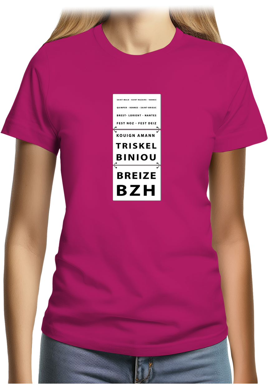 T-Shirt Femme Test acuité visuelle made in Bretagne