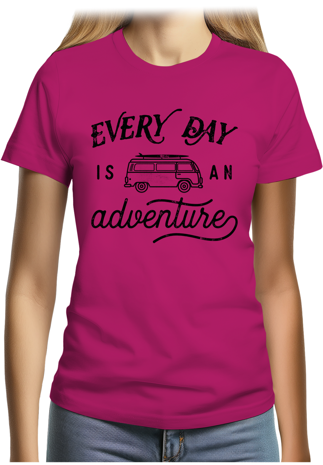 T-Shirt Femme Every day in a van is an adventure