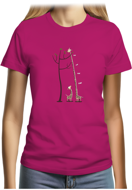 T-Shirt Femme Girafe dépliable