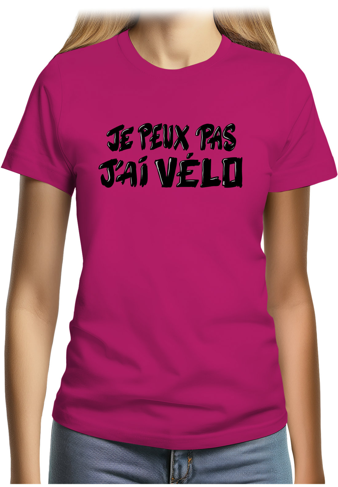 T-Shirt Femme Je peux pas, j'ai vélo