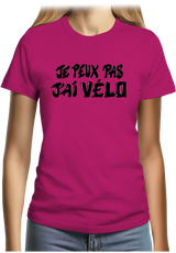 T-Shirt Femme Je peux pas, j'ai vélo
