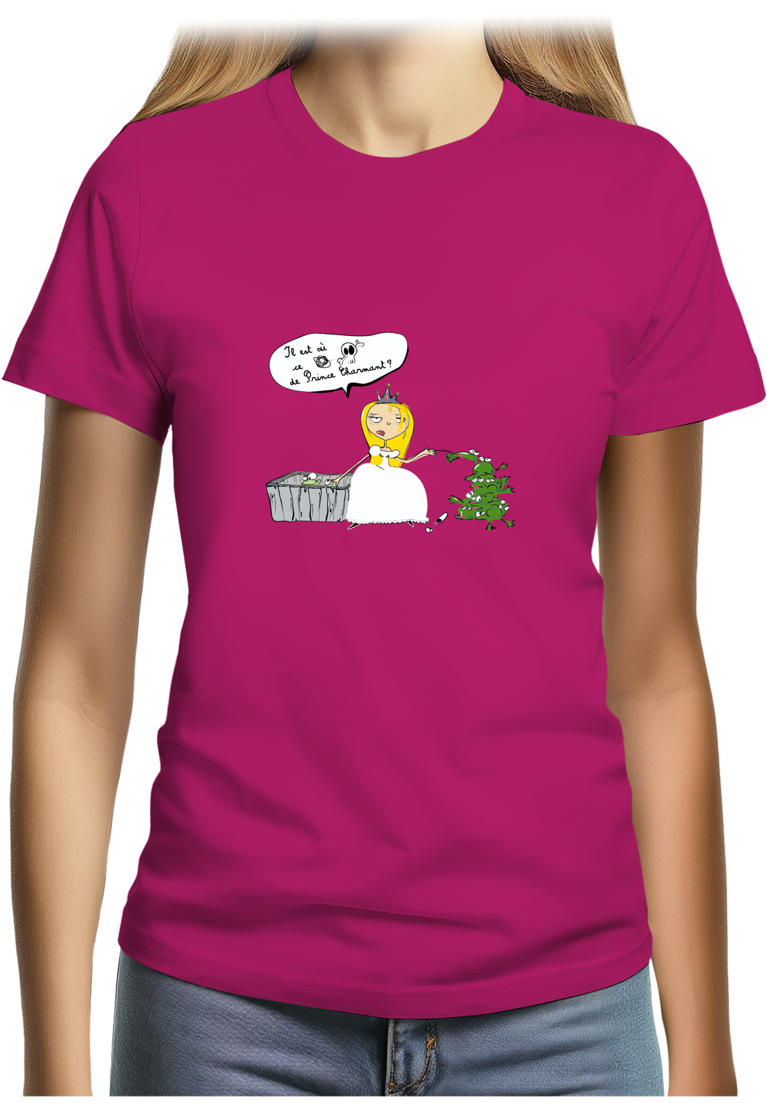 T-Shirt Femme Je cherche le prince charment