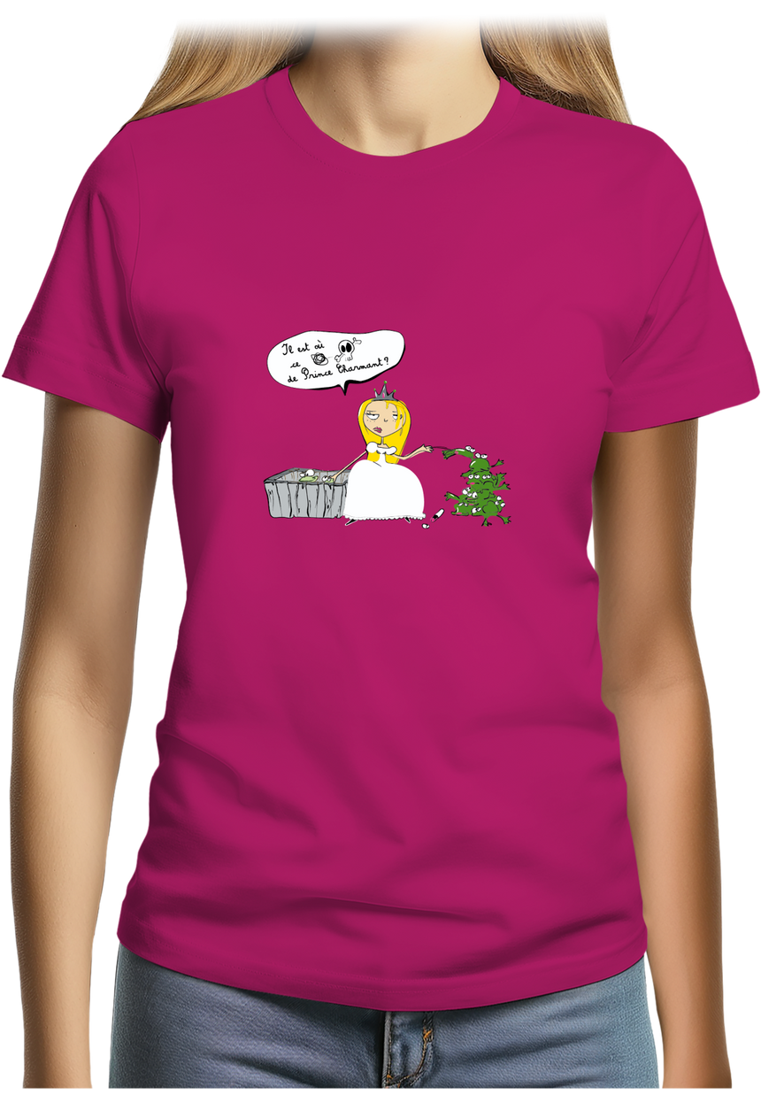 T-Shirt Femme Je cherche le prince charmant