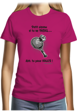 T-Shirt Femme Padel avec l'oiseau énervé