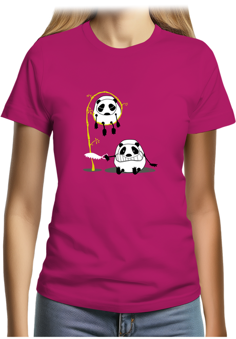 T-Shirt Femme Panda et bambou