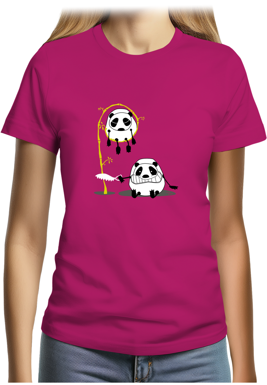 T-Shirt Femme Panda et bambou