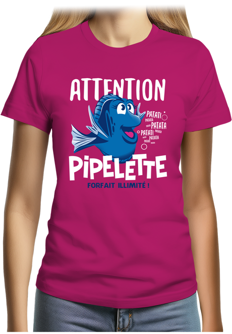 T-Shirt Femme Attention Dory poisson pipelette