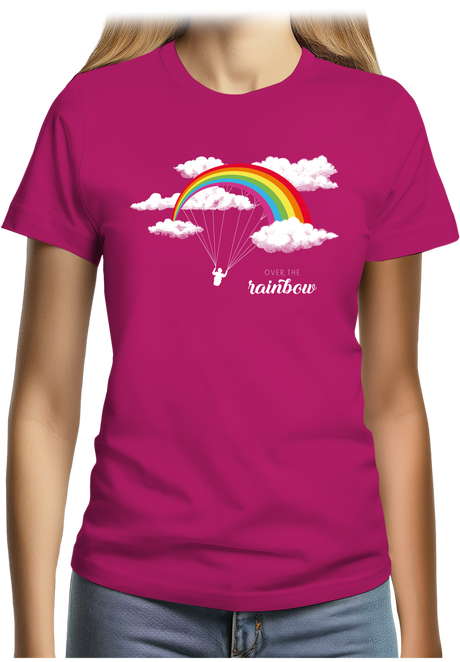 T-Shirt Femme Parapente arc en ciel