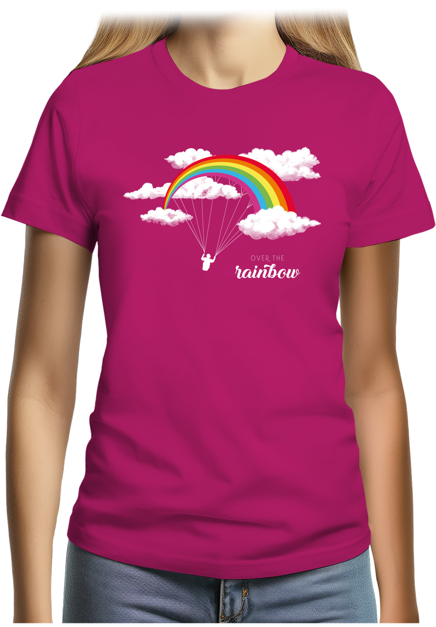 T-Shirt Femme Parapente arc en ciel
