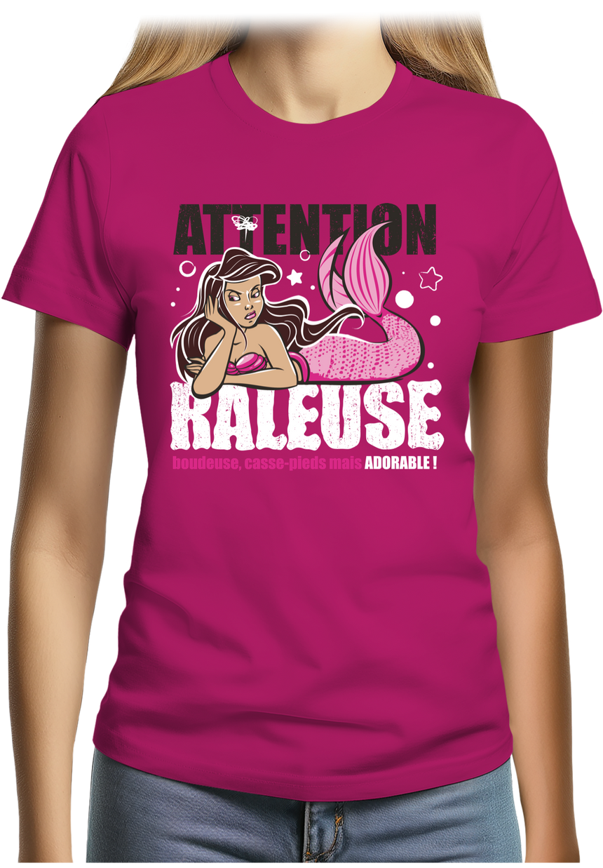 T-Shirt Femme Attention sirène râleuse