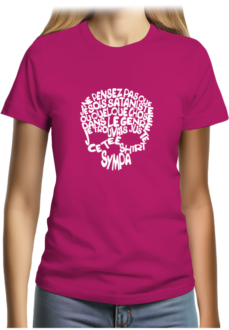 T-Shirt Femme Subliminable tête de mort