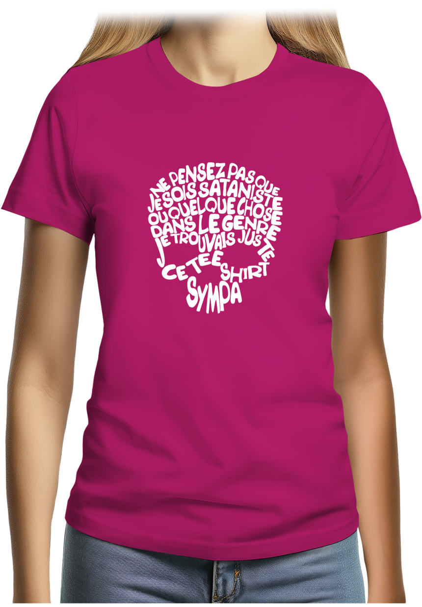 T-Shirt Femme Subliminable tête de mort