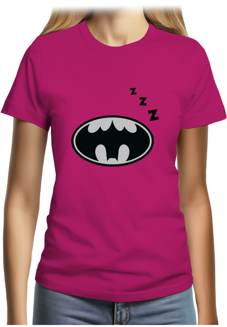 T-Shirt Femme Super héros Bat sommeil