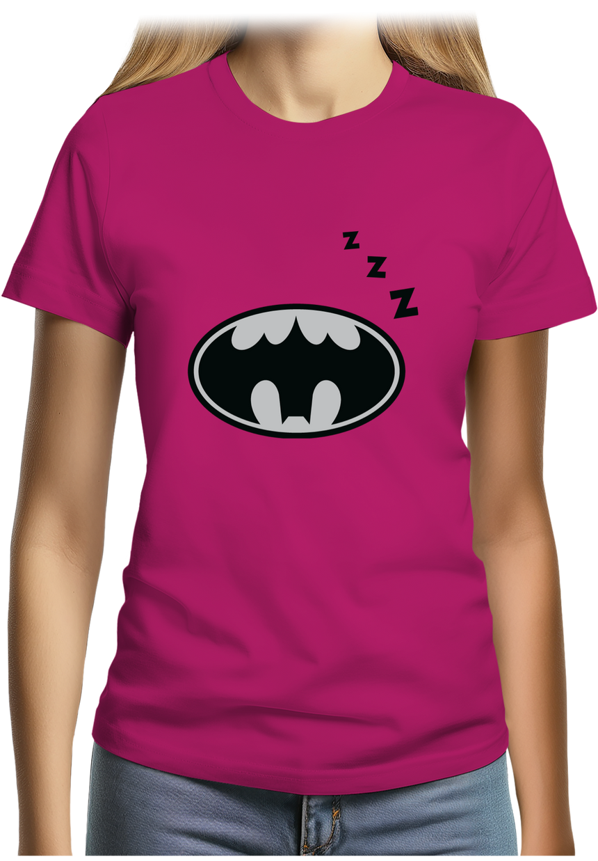T-Shirt Femme Super héros Bat sommeil