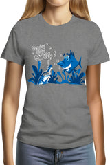 T-Shirt Femme Bouteille à la mer poisson