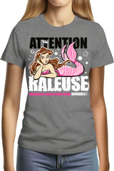 Tee-Shirt Femme Attention sirène raleuse
