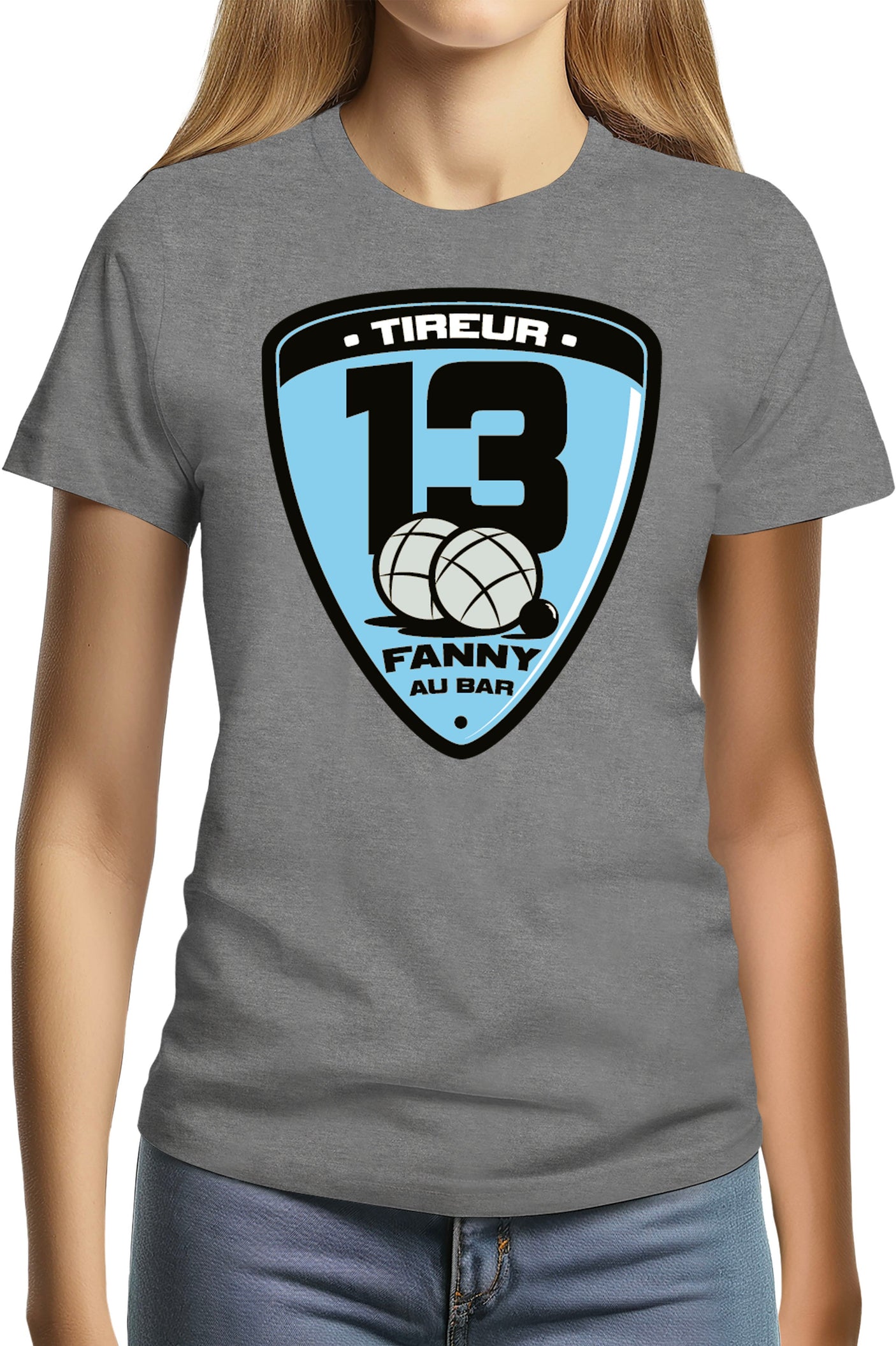 T-Shirt Femme Fanny au bar, tireur