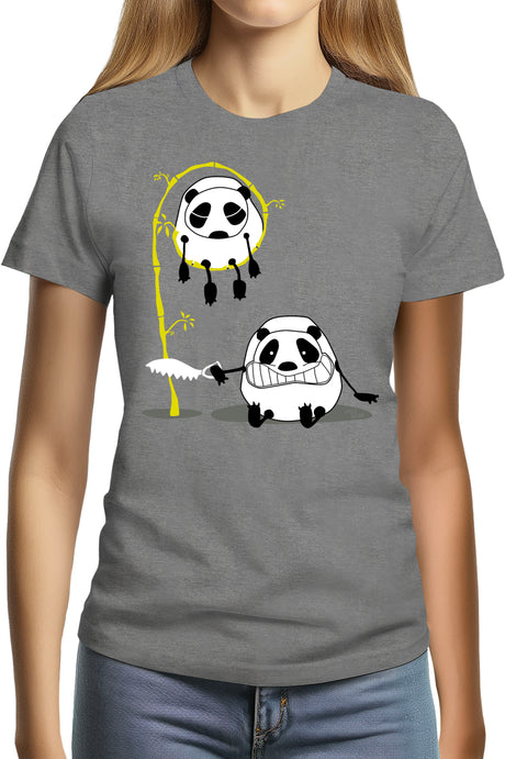 Tee-Shirt Femme Panda et bambou