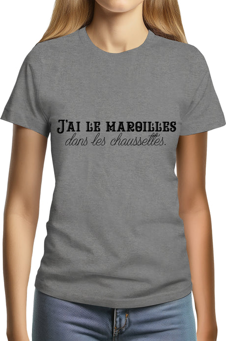 Tee-Shirt Femme J'ai le maroilles dans les chaussettes