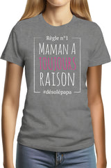 Tee-Shirt Femme Maman a toujours raison