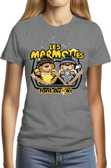 Tee-Shirt Femme Les marmottes Gigi et Duss dans LES BRONZES