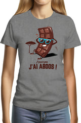 Tee-Shirt Femme Des Abdos en tablette de chocolat