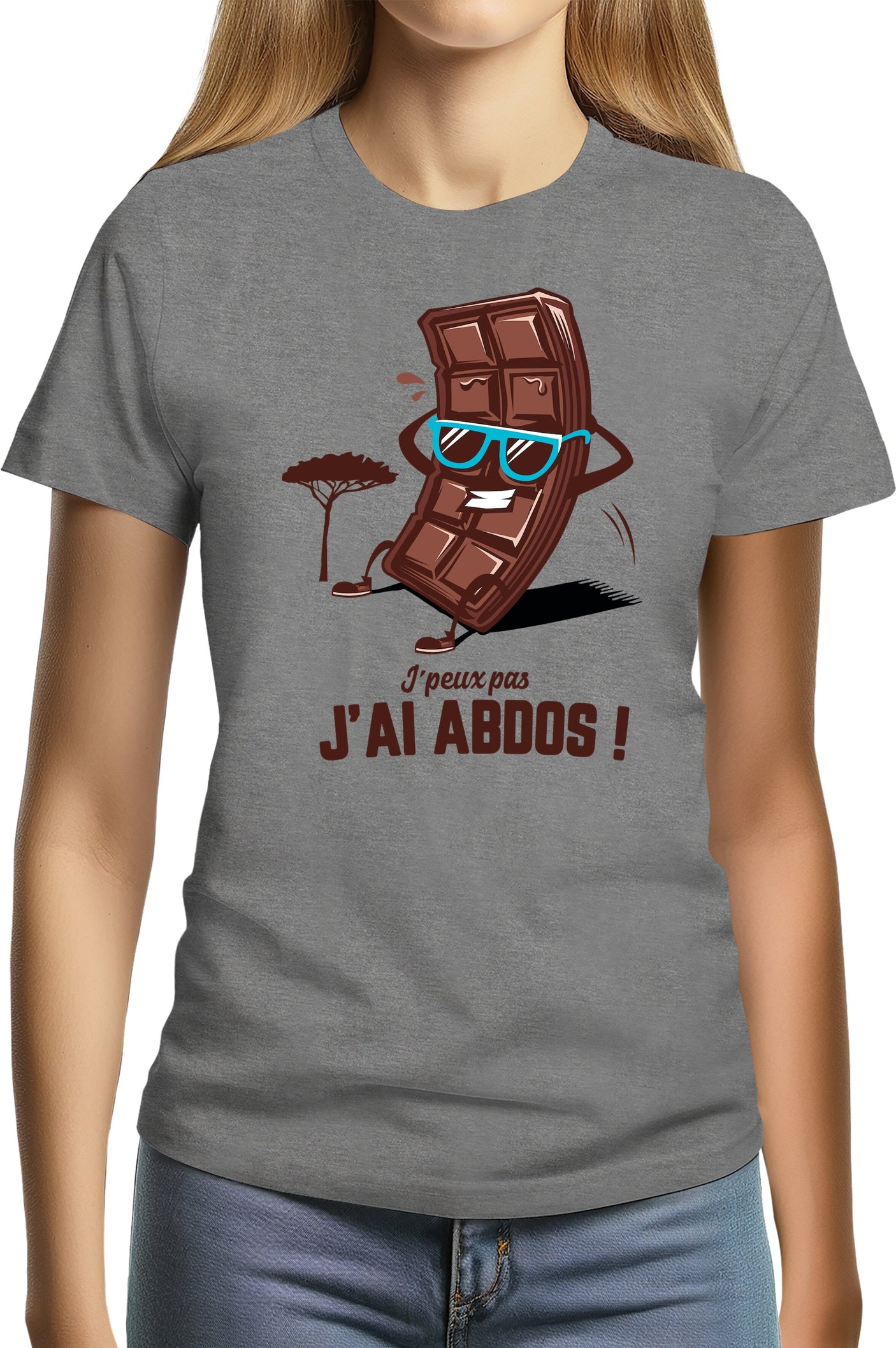 T-Shirt Femme Des abdos en tablette de chocolat