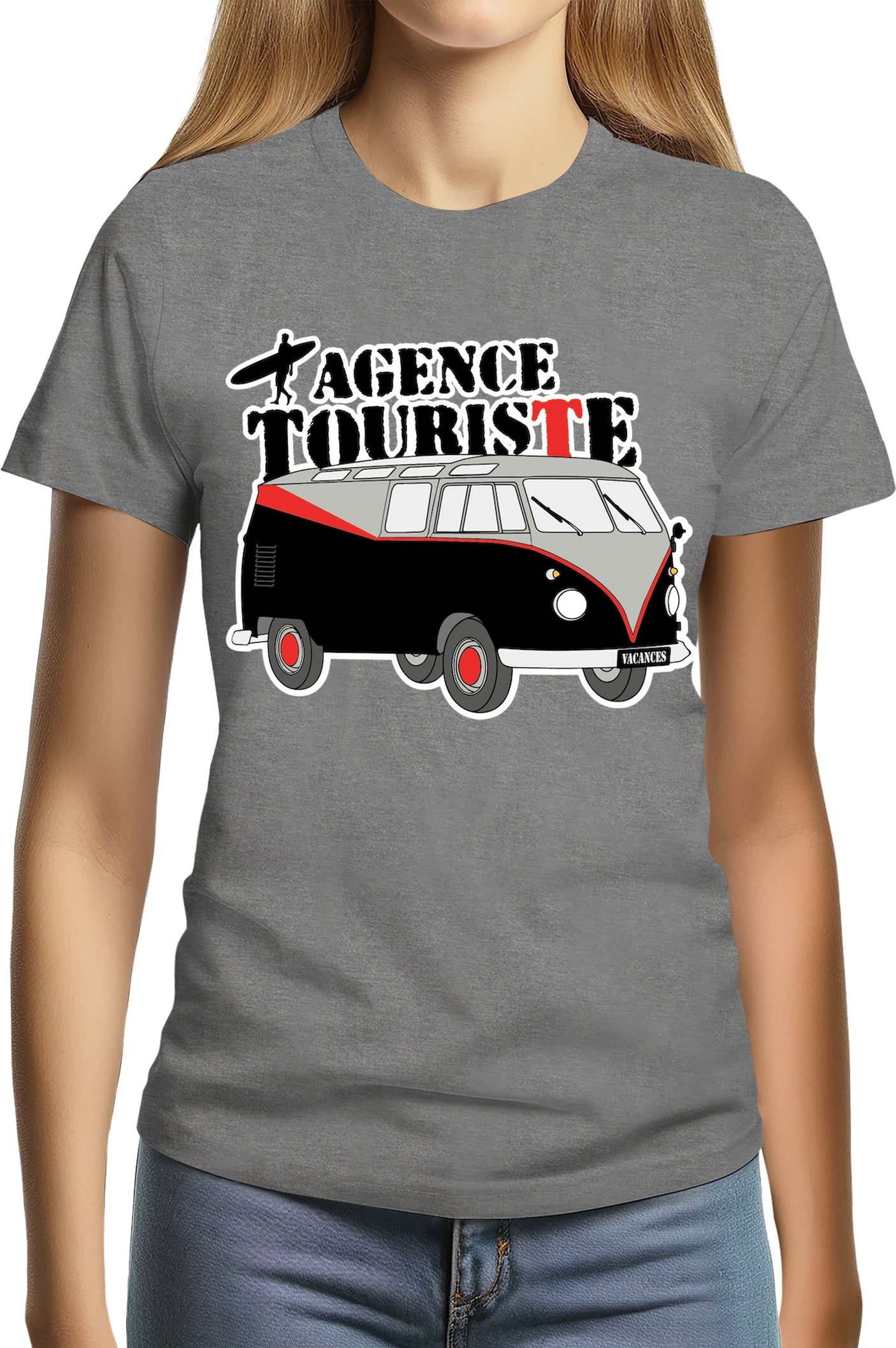 Tee-Shirt Femme Parodie de l'agence tous risque ( en touriste )