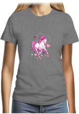 T-Shirt Femme Cheval coeur galop