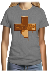 T-Shirt Femme La croix suisse en chocolat