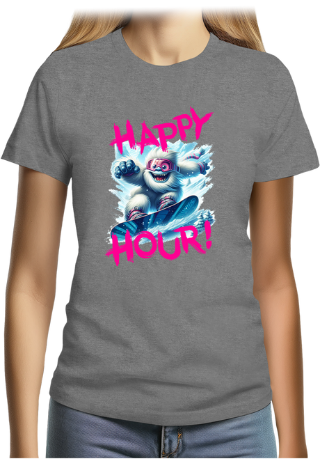 T-Shirt Femme Yeti snow en surf