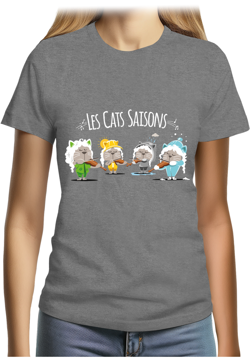 T-Shirt Femme Les Cats Saisons
