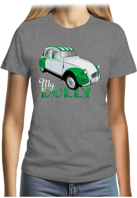 T-Shirt Femme Voiture 2CV série spéciale bicolore