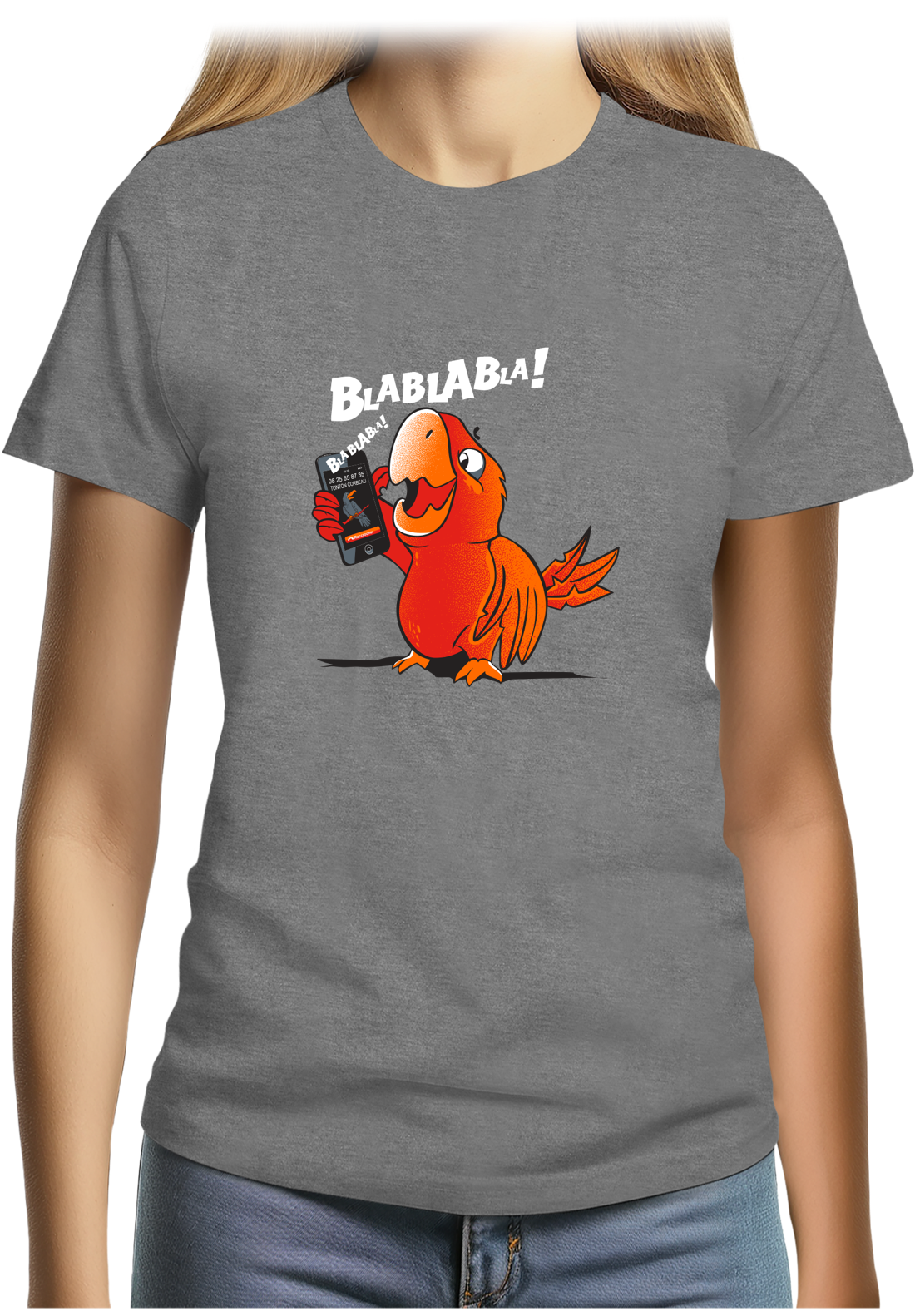T-Shirt Femme Blablabla le Perroquet